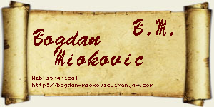 Bogdan Mioković vizit kartica